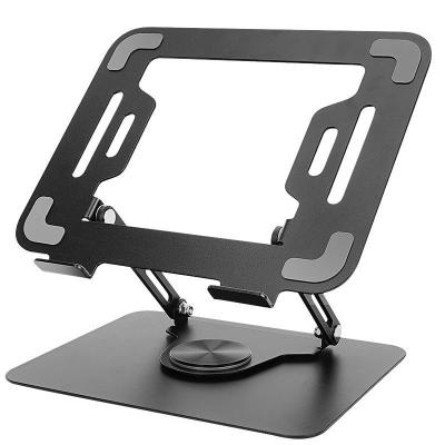 China Hot Sale 2023 Fashion PORTABLE High Quality Hollow Panel Carbon Steel Rotating Laptop and Tablets Stand for sale