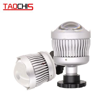 China Automobile Lamp TAOCHIS Lamp 12V 2.5 Inch LED Projector Lens Headlights Single High Beam Lens With Devil Eyes DRL H4 Red H7 9005 For Led Headlamp for sale