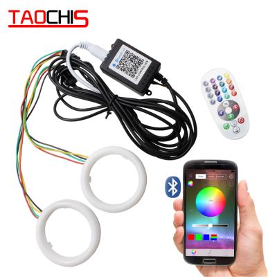 China Automobile Remote Control Car APP 60mm 70mm 80mm 90mm 95mm ABS TAOCHIS RGB Angel Eyes Pone Light Key Modification for sale