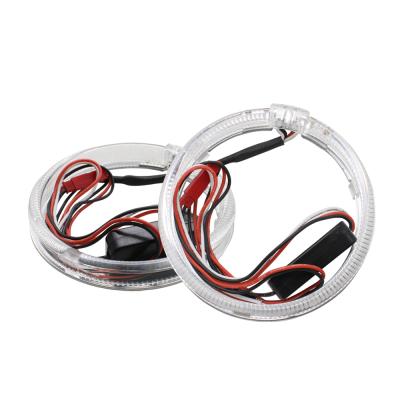 China White Color Angel Eyes Modification 80mm 95mm LED Ring Optical Universal TAOCHIS Light Guide Headlights For Really YT-LG-W for sale