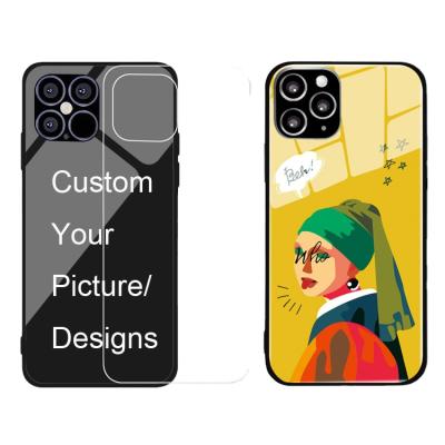 China Wholesale waterproof 2d sublimation printed print on transparent silicone tempered glass cell phone cover case custom for iphone for sale