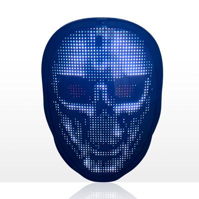 China Hot Selling DIY ABS Nightclub Bar Models LED Mask Halloween Colsplay LED Full Face Glowing Party Mask for sale