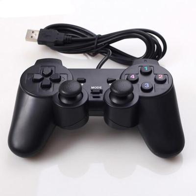 China Portable Hot Selling Cable Controller Gamepad For WinXP/Win7/8/10 USB PC Game Joypad For PC Windows Computer Laptop Black Gamepad for sale