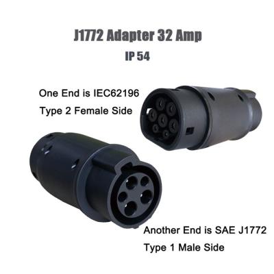 中国 タイプ2のコンバーター32 Amp J1772のアダプター15*6*6cmへのEVのタイプ1 販売のため