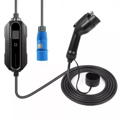 Κίνα 32A 7.4KW Type 1 Mode 2 Portable EV Charger With LCD Screen 5m Cable US προς πώληση