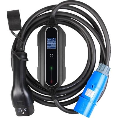 中国 Max 32A Mono Faza 7 4kW Home Evse Portable Ev Charger Type 2 Iec 販売のため