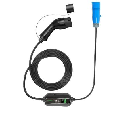 China Level 2 Portable EV Charger 32A 240V 5m TPU Cable CEE Schuko Plug RCD Type A IP67 à venda