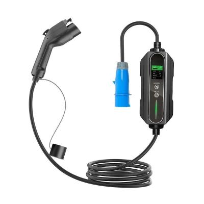 China Tipo - 1 carregador portátil de EV a CEE Plug azul 8A To16A 3.6kW variável 5 medidores à venda