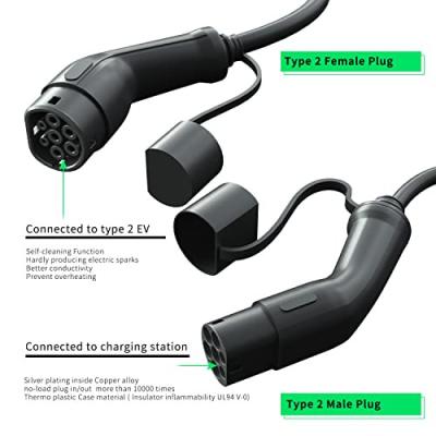 Cina 16A 32A Ev Charger Mode Level 3 Electric Ev Charging Cable Car Type 2 Type 1 To Type 2 Ev Charging Cable in vendita