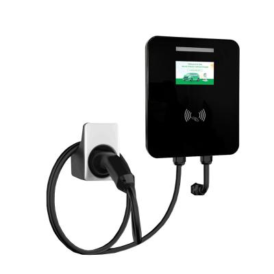 China Wall Mounted 220V-415V EV Charger with 7.4KW-11KW-22KW Charging Speeds and 5m Cable Te koop