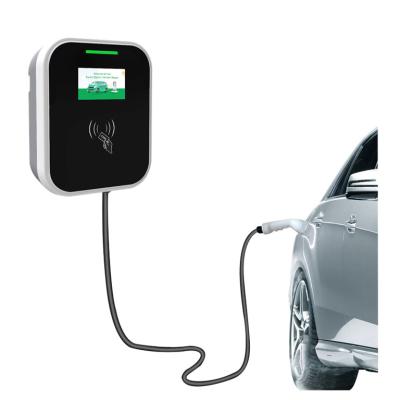 Cina 22KW Smart Wall Mount EV Charger with 2.8 Color Display and 5M Type 2 Cable in vendita