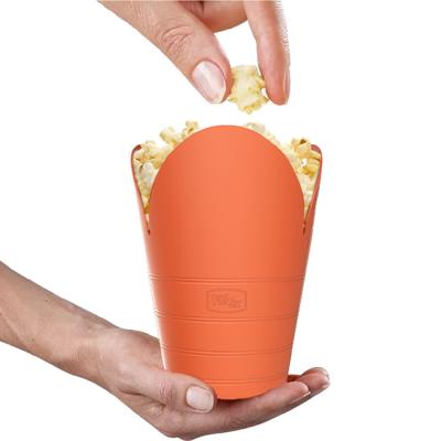 China Wholesale Home Kitchen Tools Silicone Popcorn Bowl Stocked Folding Bucket for sale