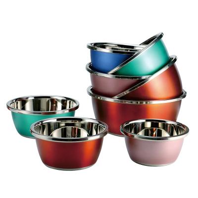 China Sustainable Hot Selling Non-slip Round Salad Bowl Set Clear Classic Multifunctional Salad Bowl Bowl Set for sale