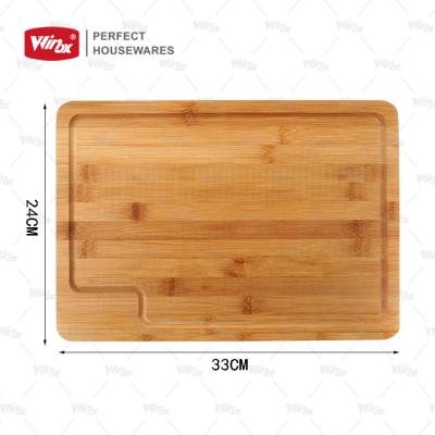 China Viable Maker Bamboo Cutting Board Bamboo Chopper with Juice Groove for sale