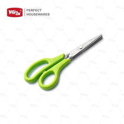 China Multipurpose Kitchen Shear Useful Five Layer Kitchen Scissors Green Onion Shear Sharp Blade Scissors Save for sale