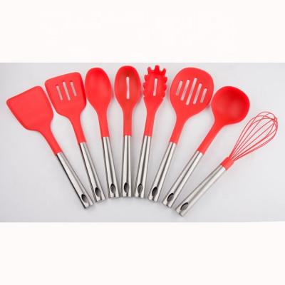 China Viable Kitchen Accessories Silicone Cooking Tools Kitchen Utensil Set With Spatula Kitchen Instruments Cookware Set With Egg Beater for sale