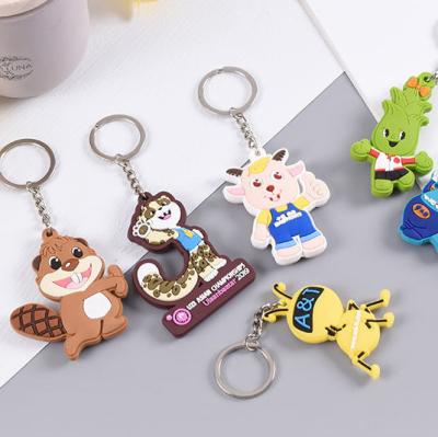 China Promotional Gift 2023 Promotional Items With 2d Logo Rubber Key Chains PVC Keychain Custom Logo Keychain for sale