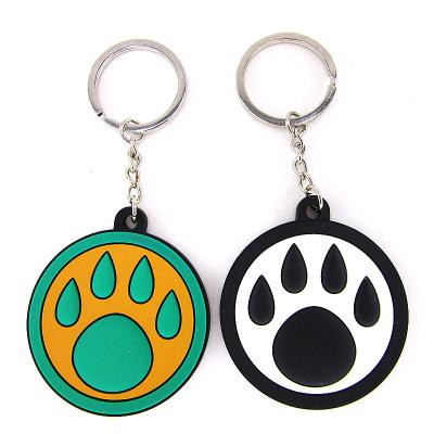 China High Quality Factory Made Promotion Gift With Customers Logos Cartoon Double Sided Soft Rubber Key Chains for sale