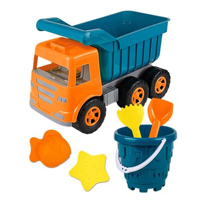 China Toy Summer Beach Game Big Bucket Outdoor Sand Truck 7PCS Beach Toys For Kids for sale