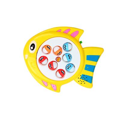 China Popular Fishing Toys Interesting Fish Shape Board Game Carryover Plastic Mini Fishing Toys With Music for sale