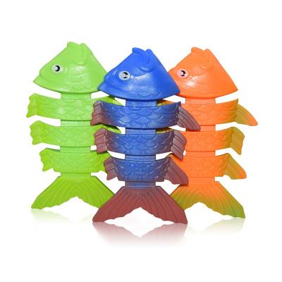 China Funny Plastic Play Water Baby Fish Bone Fish Bone Swimming Pool Dive Toys for sale