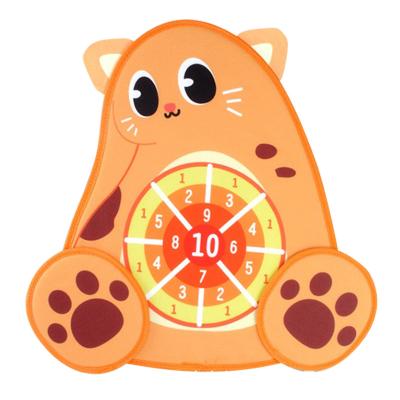 China Kids Action Capacity 3in1 Cat Hook Ball Kids Drawing Board Ball Dart Board Cute Sticky Toy Training for sale