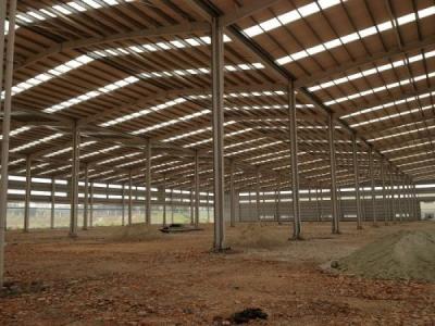 China Customized H Beam Prefabricated Workshop Steel Structure / Rigid Steel Frame for sale