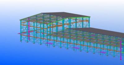 China Multi - Floor Building Steel Frame Fabrication With Aluminum Alloy Window for sale