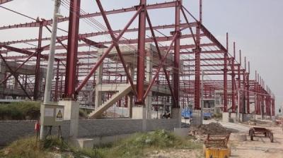 China Fast Assembling Steel Skeleton Frame , Rigid Steel Frame For Large Steel Market for sale