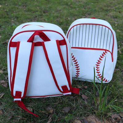 China Fashion Canvas Baseball School Bags Stripes Travel Laptop Backpack Women Boy Girl Children Double Straps Schoolbag DOM117-1946 for sale