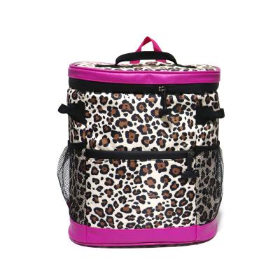 China Fashinable Newest Wholesaler Waterproof Leopard Backpack Cooler Lunch Bag Insulated Cooler Bag DOM117-2003 for sale