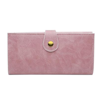 China Wholesale Fashion Long Wallet Sharp Solid Folding Purse With Multi Position Wallet Casual Latch Card Money Bag DOM1111895 for sale