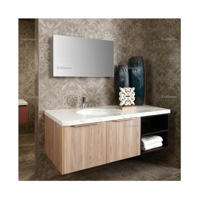 China Boloni New Design Modern Finland II Luxury Double Hanging Glass Bathroom Cabinets for sale