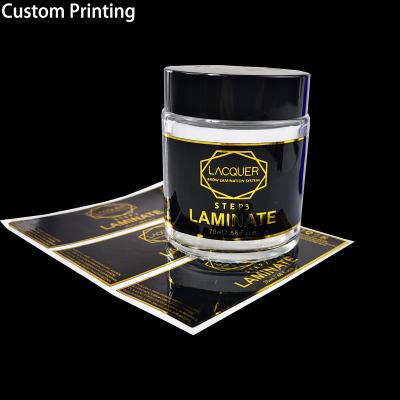 China Waterproof custom printing gold foil beer bottle jam jar vegetable soap box labels printed bamboo adhesive labels for sale