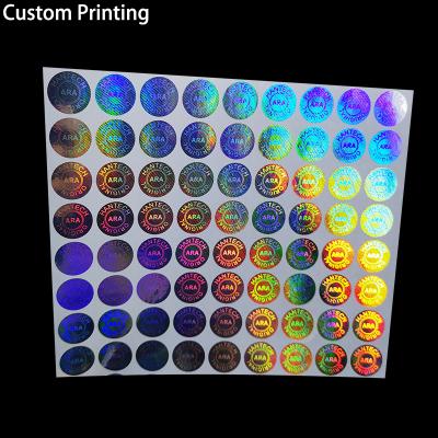 China Custom 3d Printing Anti-counterfeit Drug Medicine Cosmetics Drug Cosmetics Security Thread Laserabel Hologram Label Sticker for sale