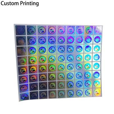 China 7d Printer Technology 4d Projector Rainbow Anti-Counterfeit Hologram Custom Hologram 3D Hologram Tamper Evident Void Open Sticker Label Printing for sale