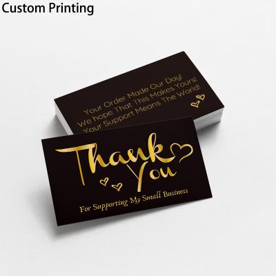 China Free Shipping Brand New 90x54mm 100pcs Pad Thank You Note Cards Order Business Gift Shopping Tag Cards for sale