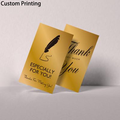 China Free Shipping 100pcs Brand Protective Coated Paper Printing Thank You Order Business Cards Order Gift Shopping Tag Cards for sale