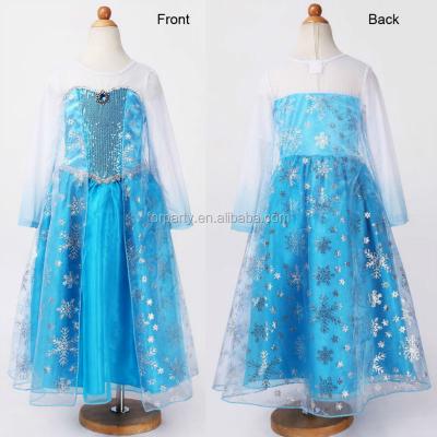 China Various styles are available hot sale PC-0651 elsa costume kids frozen dress elsa dress for sale