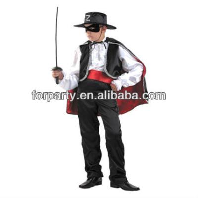 China Various styles are available PC-0583 Zorro party costume for kids Cosplay zorro costume for sale