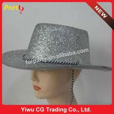 China Halloween Glitter Silver Cowboy Hat CG-PH057 for sale