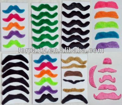 China Various Styles Are Available Hot Sale Party Fake Mustache Color MUS-0510 Fake Mustache for sale