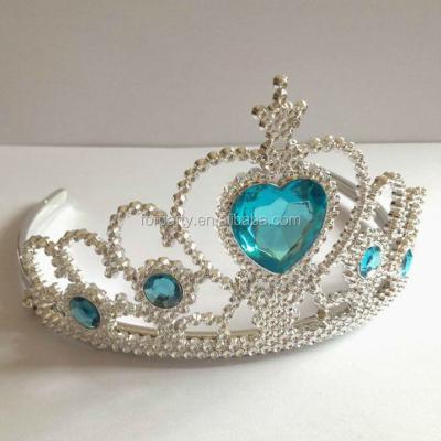 China Various styles are available wholesale HBN-1447B Blue Elsa Princess Tiara Crown Tiara for sale