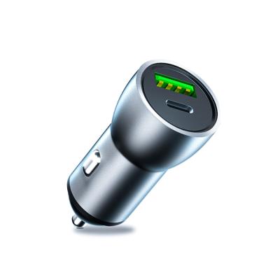 China PD Dual USB Car Charger Car Adapte QC 3.0 Fast Charging Dual Port Fast Charging USB & Type C PD Car Charger for sale