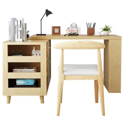 China (Others) Adjustable Desk Laptop Desk Kids Study Writing Computer Desk Table and Chair Set with Wooden Shelf and Drawers Home for Kids for sale