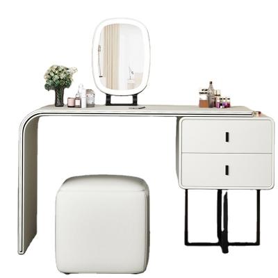 China Luxury Modern Storage Bedroom Makeup Table Tavern Vanity Table Mirrored Dressing Table With Drawer for sale