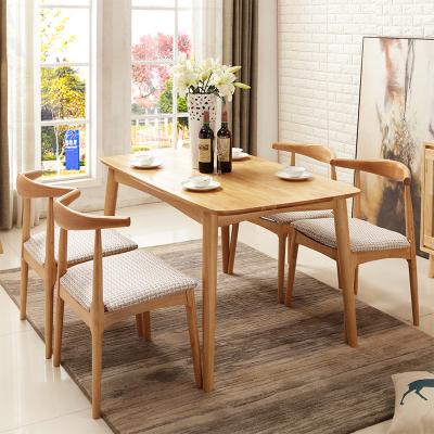 China Economic high quality nordic style dining table dining table simple solid wood dining table for sale