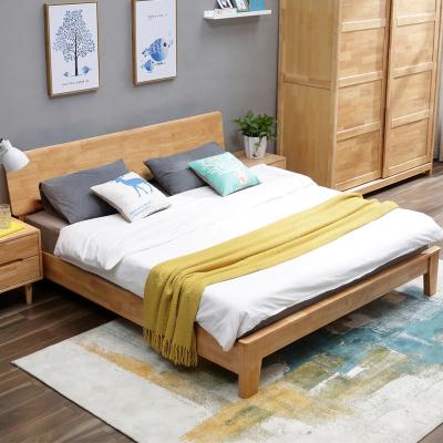 China Modern Nordic Japanese Solid Wood Apartment Single Bed for sale