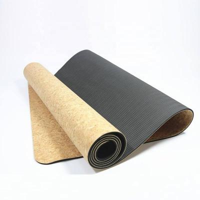 China High Quality Eco Friendly Custom Folded Printed Logo Cork Yoga Mat for sale