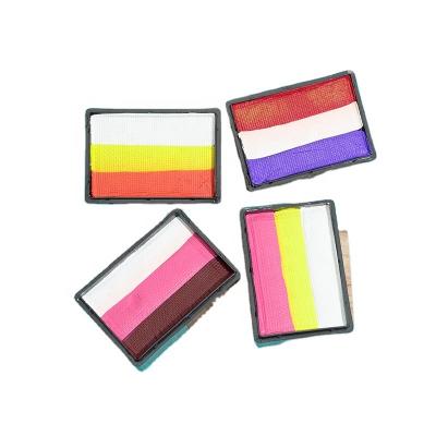 China Non-Toxic Water Based Matte Face Paint Makeup Rainbow Slit Cake for sale